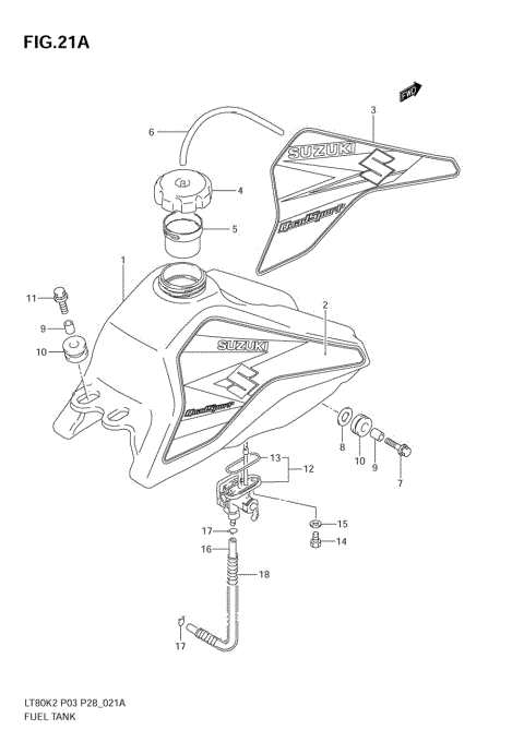 FUEL TANK (MODEL K5/K6)