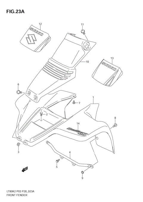 FRONT FENDER (MODEL K5/K6)