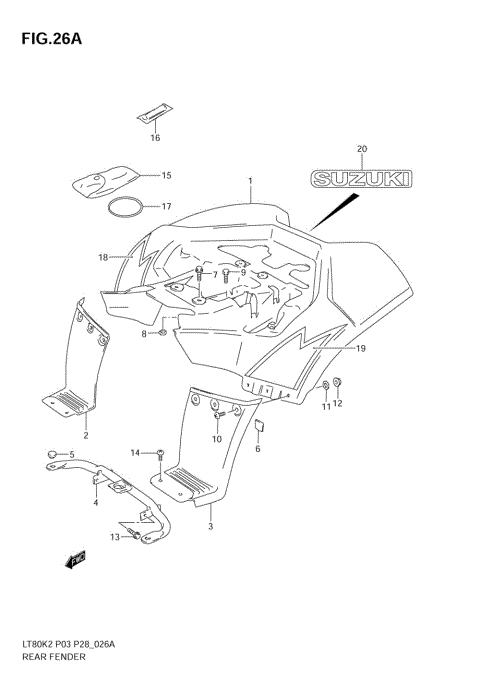 REAR FENDER (MODEL K4)