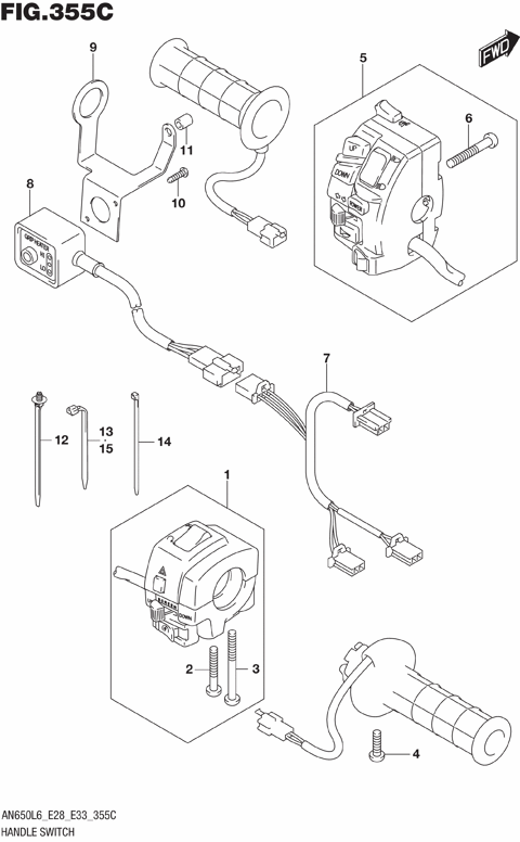HANDLE SWITCH (AN650ZL6 E33)
