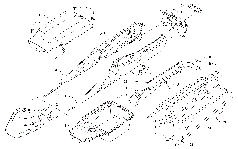 BUMPERS, STORAGE, AND TAILLIGHT ASSEMBLY [105839]