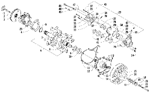 DRIVE TRAIN SHAFT AND BRAKE ASSEMBLIES [90161]