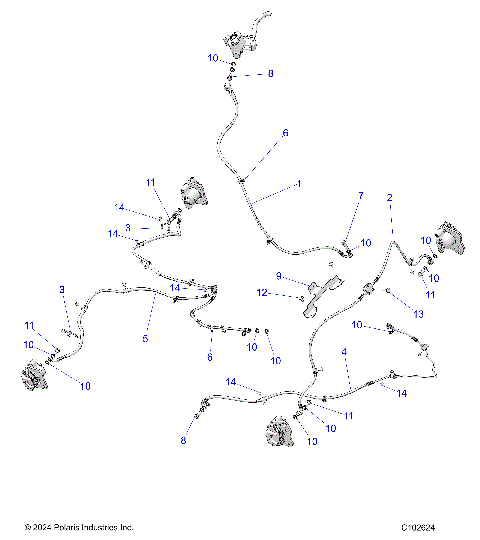 BRAKES, BRAKE LINES - A25SWE57F1/C1/E1 (C102624)