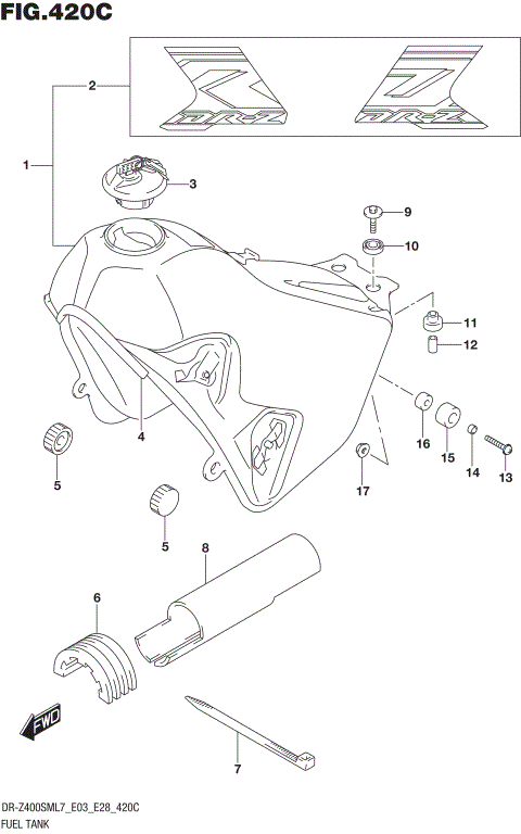 FUEL TANK (DR-Z400SML7 E33)