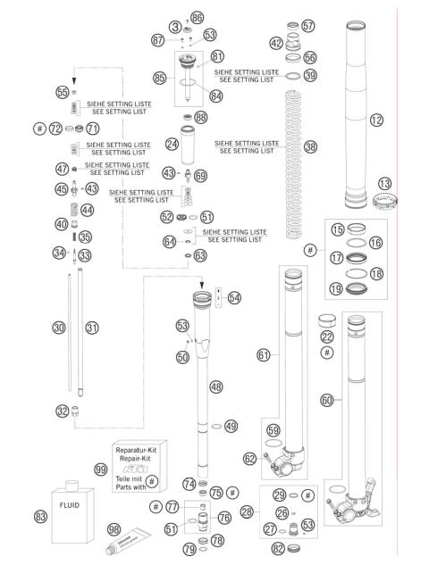 FRONT FORK DISASSEMBLED