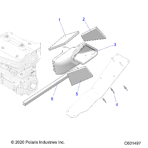 ENGINE, AIR DUCT, OUTLET - S24CEA5TSL (C601497)
