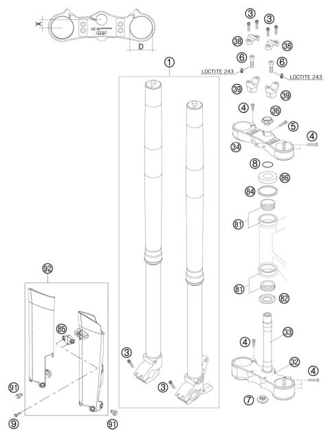 GABELBRÃ?CKE POS  TEILENR