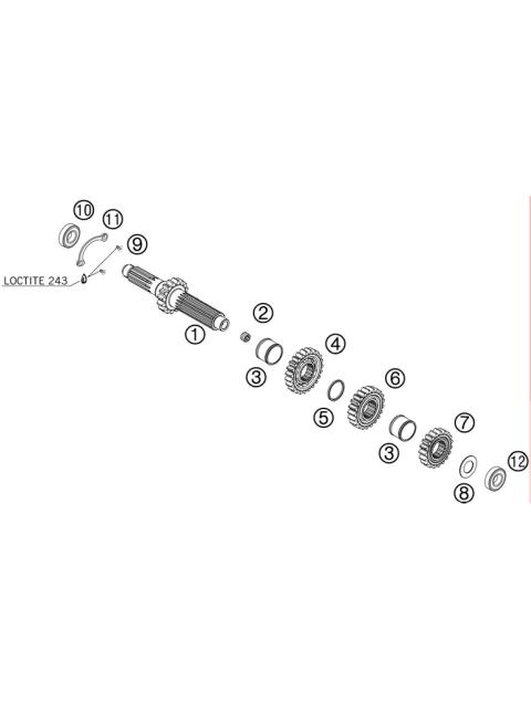 TRANSMISSION I - MAIN SHAFT