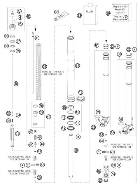 FRONT FORK DISASSAMBLED