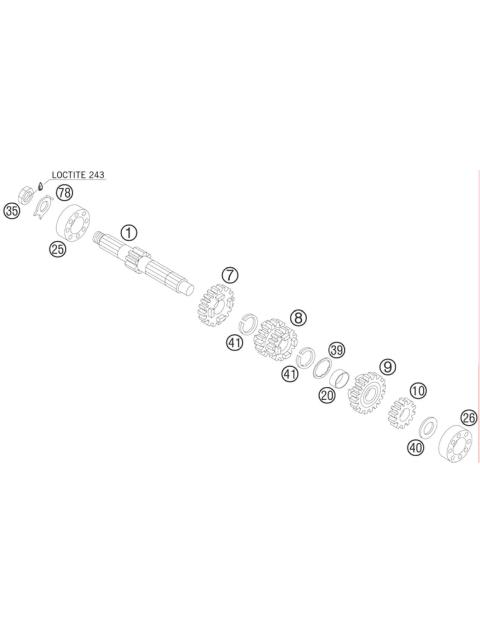 TRANSMISSION I - MAIN SHAFT
