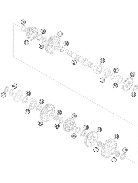 TRANSMISSION II - COUNTERSHAFT