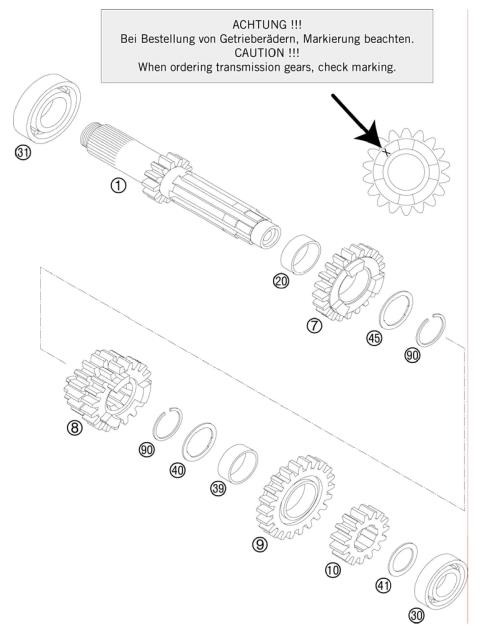 TRANSMISSION I - MAIN SHAFT