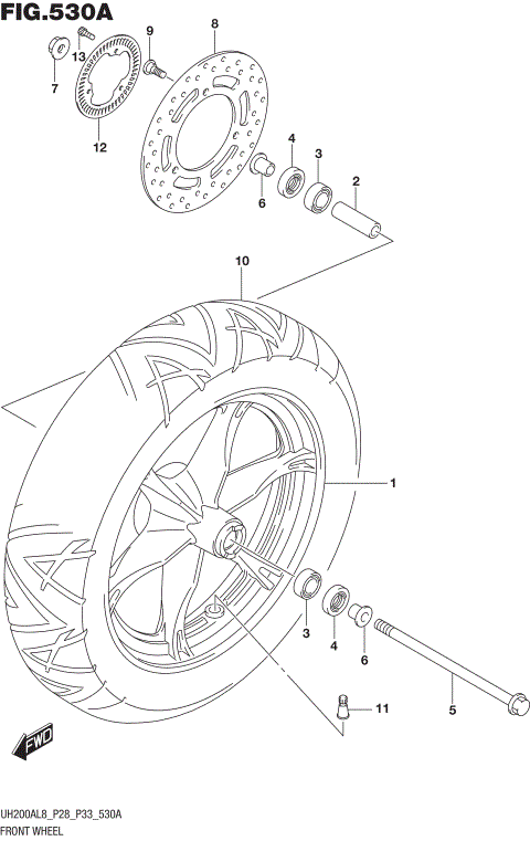 FRONT WHEEL (UH200AL8 P28)