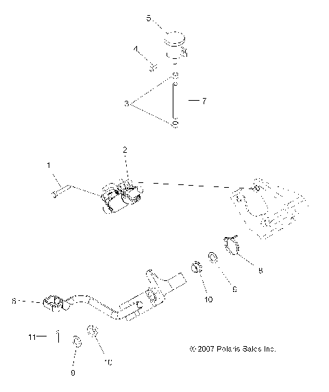 BRAKES, BRAKE PEDAL and REAR MASTER CYLINDER - A08LH46AQ/AX/AZ (49ATVBRAKEFOOT08SP400)