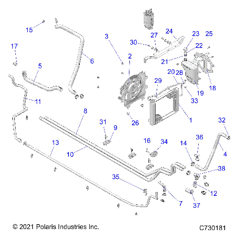 ENGINE, COOLING SYSTEM - R23M4U57B4/B9 (C730181)