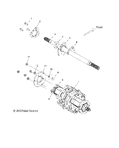 DRIVE TRAIN, JACKSHAFT and DRIVESHAFT - S15CG8/CH8 ALL OPTIONS (49SNOWDRIVETRAIN14PRMK)