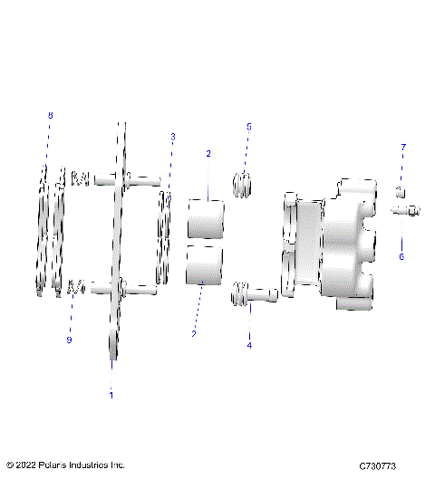 BRAKES, FRONT CALIPER - R23RRE99JA (C730773)
