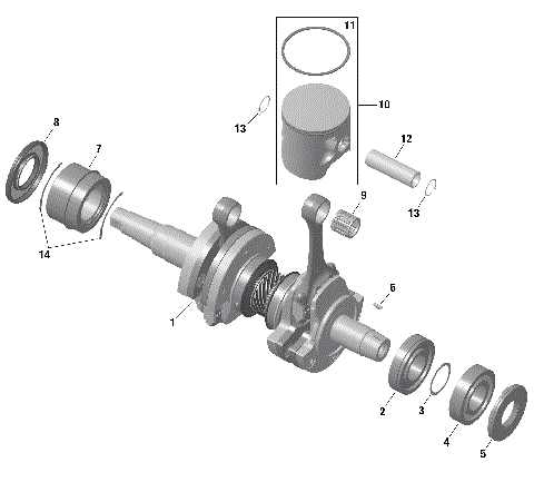 01- ROTAX - Crankshaft and Pistons