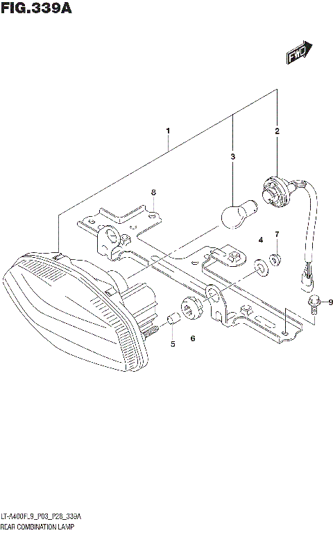 REAR COMBINATION LAMP (LT-A400FL9 P03)