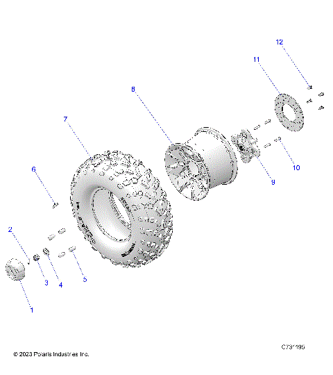 WHEELS, REAR - R25M4E57L5 (C731195)