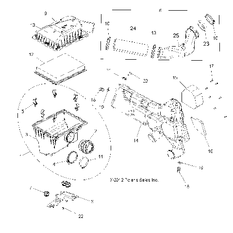 ENGINE, AIR INTAKE SYSTEM - R13VH57AD/6EAK (49RGRAIRBOX13RZR570)
