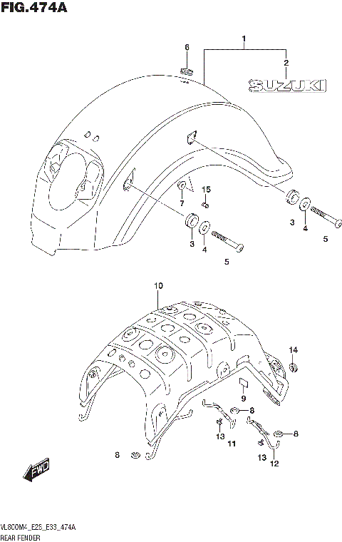 REAR FENDER (VL800T)