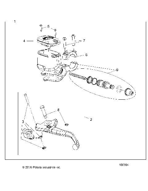 BRAKES, FRONT BRAKE LEVER and MASTER CYLINDER - A23S6E57F1/FK (100994)
