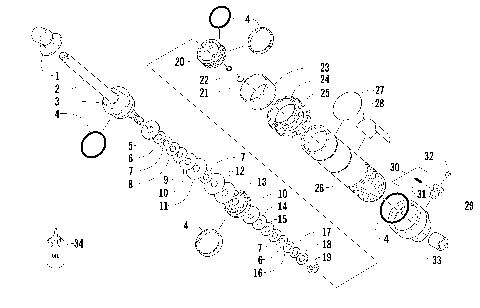 REAR SUSPENSION FRONT ARM SHOCK ABSORBER [93574]