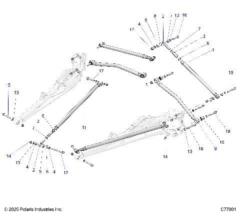 SUSPENSION, REAR TRAILING ARM MOUNTING - Z25RRL2KAL (C77001)