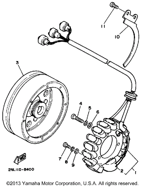1988 Yamaha TERRA PRO YFP350U ATVs Parts Finder Diagrams