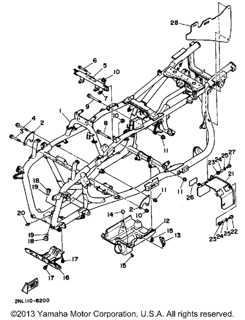 1988 Yamaha TERRA PRO YFP350U ATVs Parts Finder Diagrams