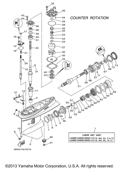 LOWER CASING DRIVE 3 LF115