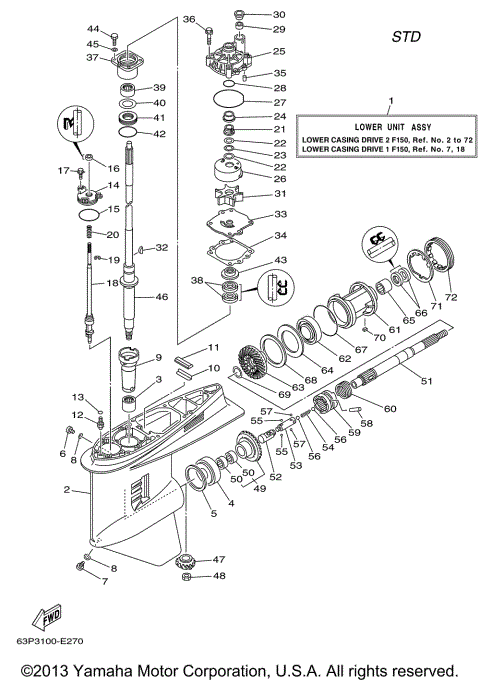 LOWER CASING DRIVE 1 F150