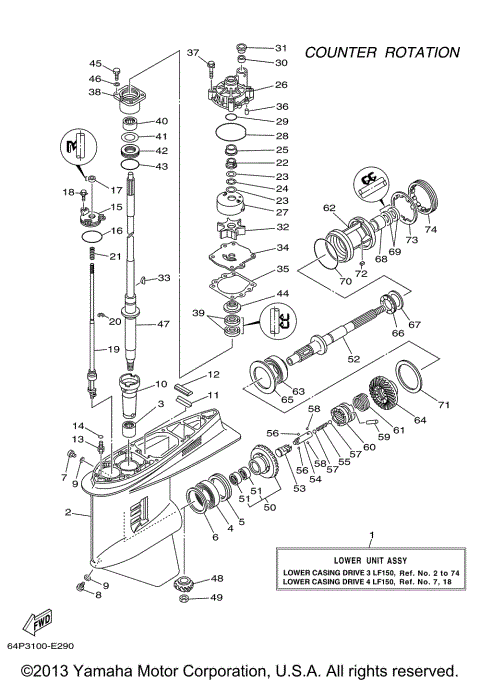 LOWER CASING DRIVE 3 LF150