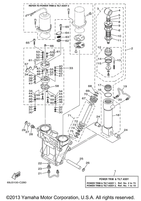 POWER TRIM TILT ASSY 1