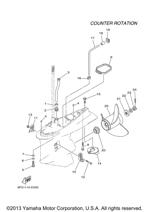 LOWER CASING DRIVE 4 LF250