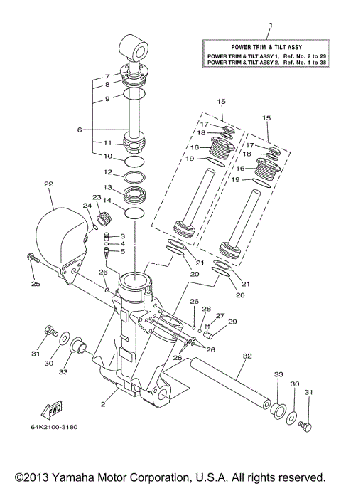 POWER TRIM TILT ASSY 1