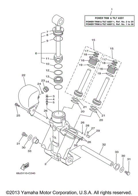 POWER TRIM TILT ASSY 1