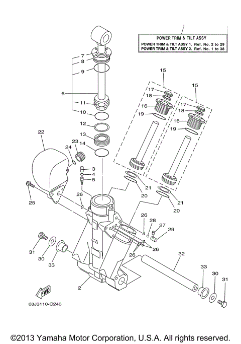 POWER TRIM TILT ASSY 1