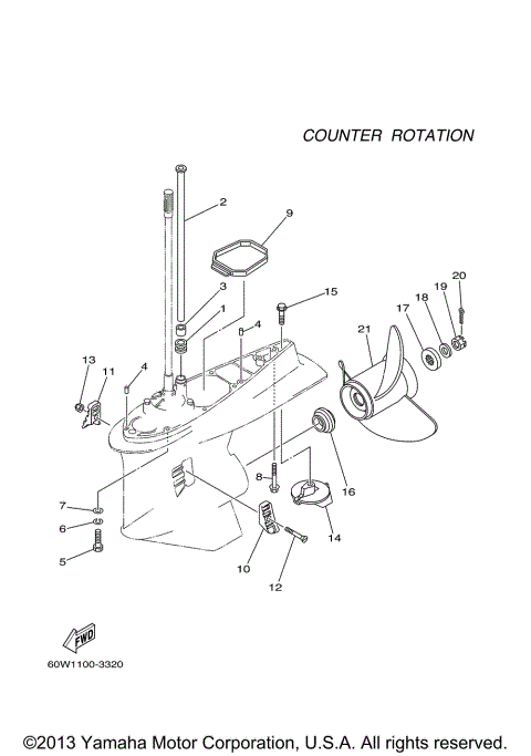 LOWER CASING DRIVE 4 LZ250