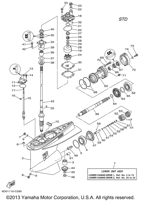 LOWER CASING DRIVE 1 Z300