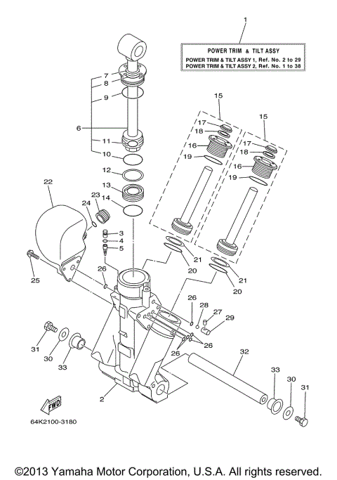 POWER TRIM TILT ASSY 1