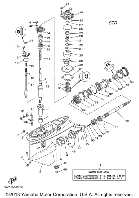 LOWER CASING DRIVE 1 F115