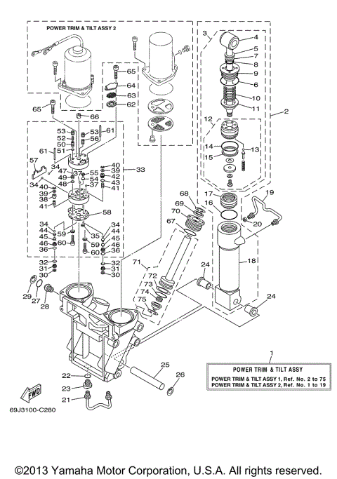 POWER TRIM TILT ASSY 1