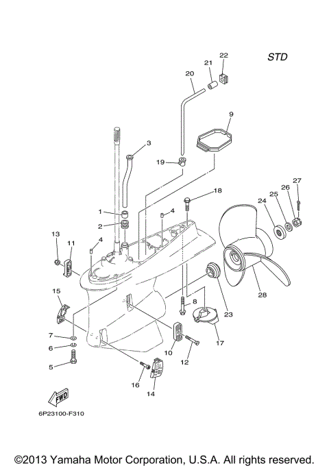 LOWER CASING DRIVE 2 F250