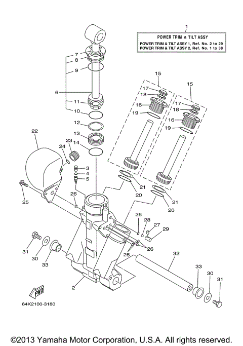 POWER TRIM TILT ASSY 1