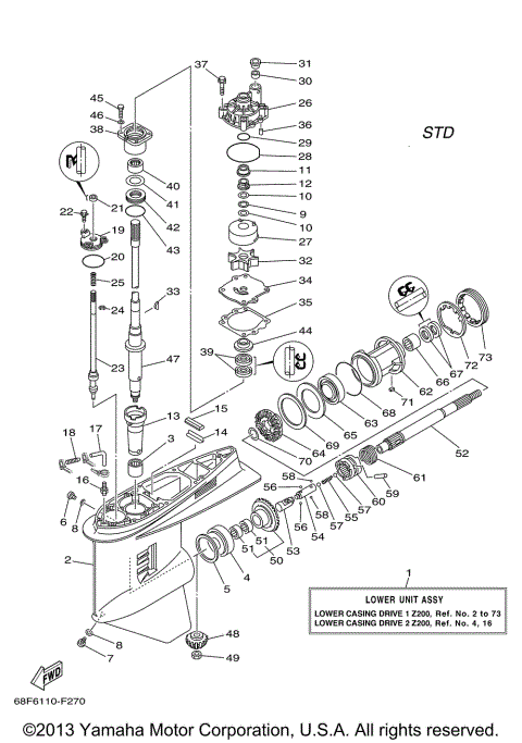 LOWER CASING DRIVE 1 Z200