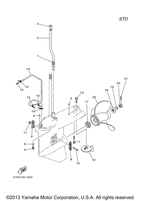 LOWER CASING DRIVE 2 Z200
