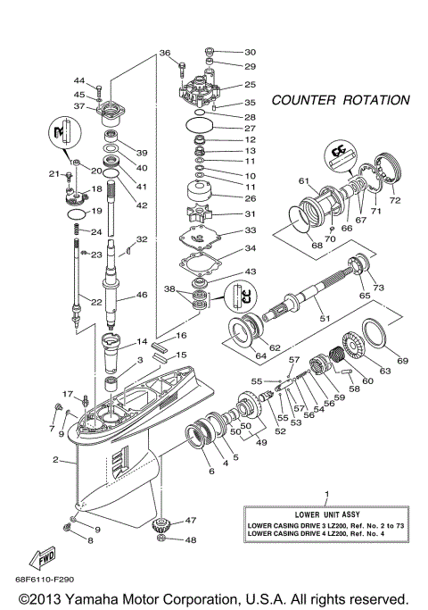 LOWER CASING DRIVE 3 LZ200