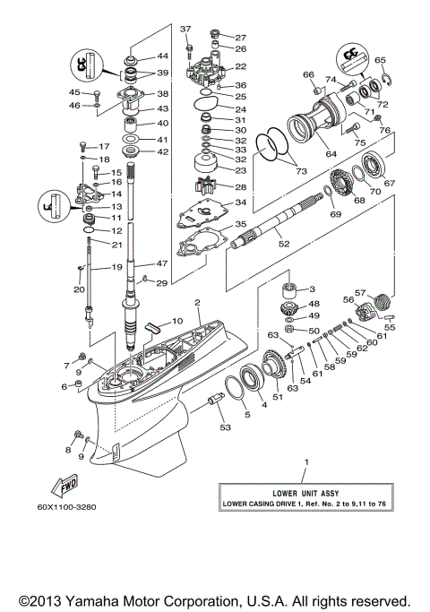 LOWER CASING DRIVE 1
